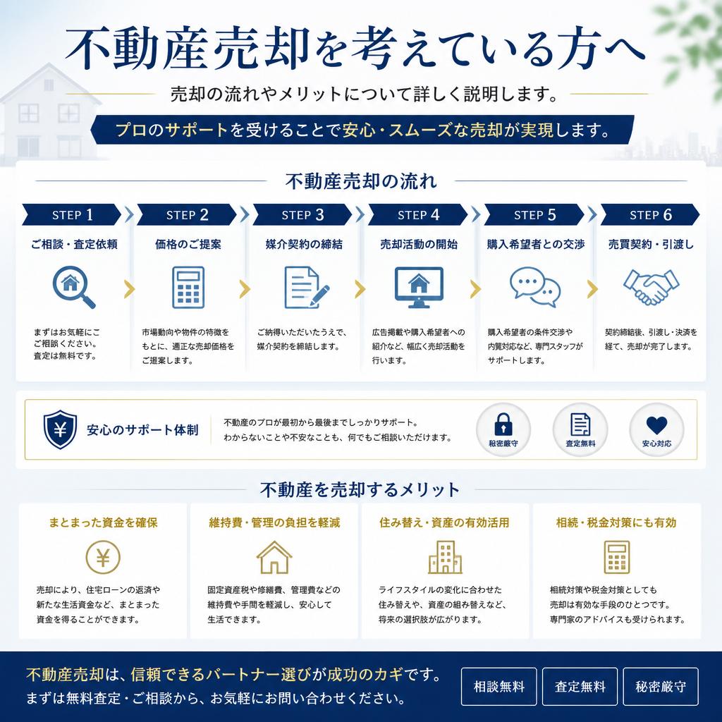 不動産売却の流れとメリット