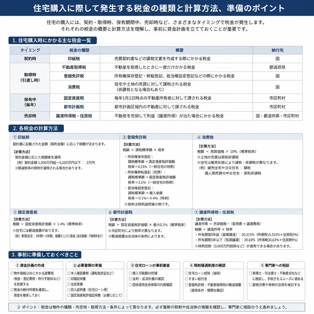 戸建て住宅購入時の税金基礎知識