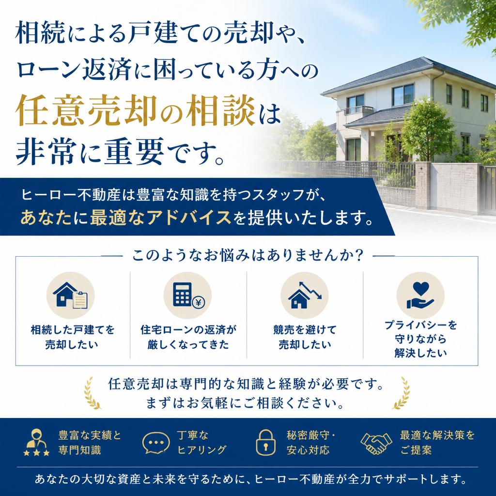 相続や任意売却の相談もお受けします
