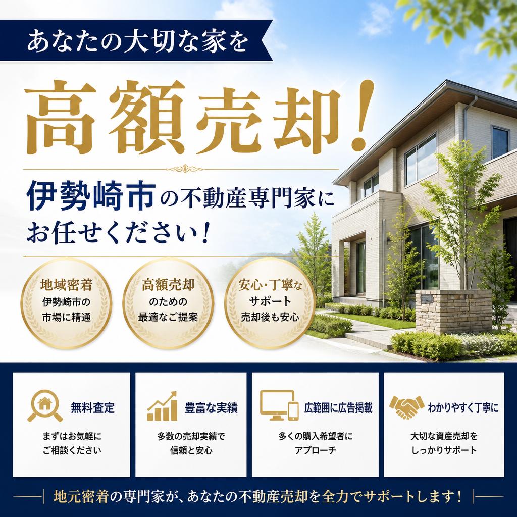 あなたの大切な家を高額売却！伊勢崎市の不動産専門家にお任せください！