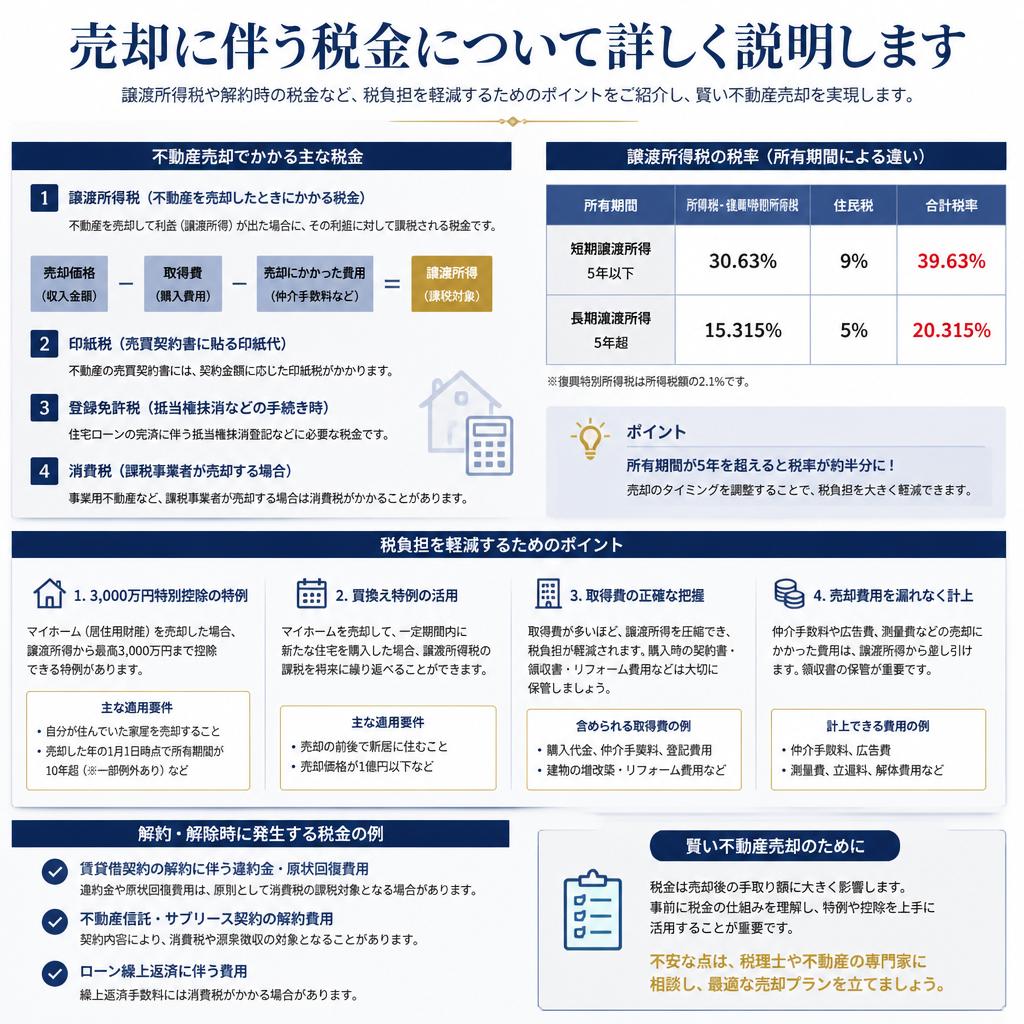 売却時にかかる税金についての知識