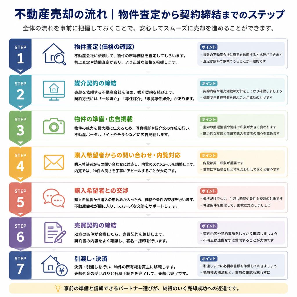 売却プロセスの流れ