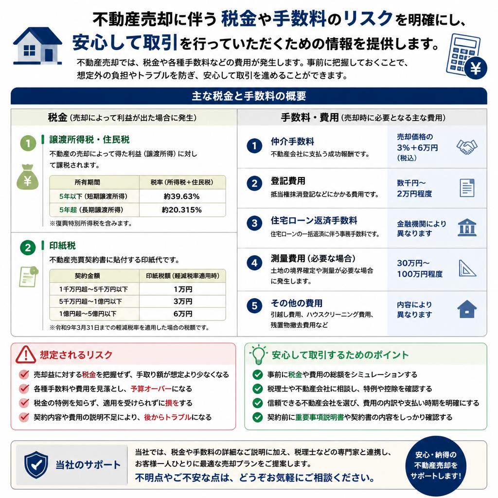 税金と手数料の確認