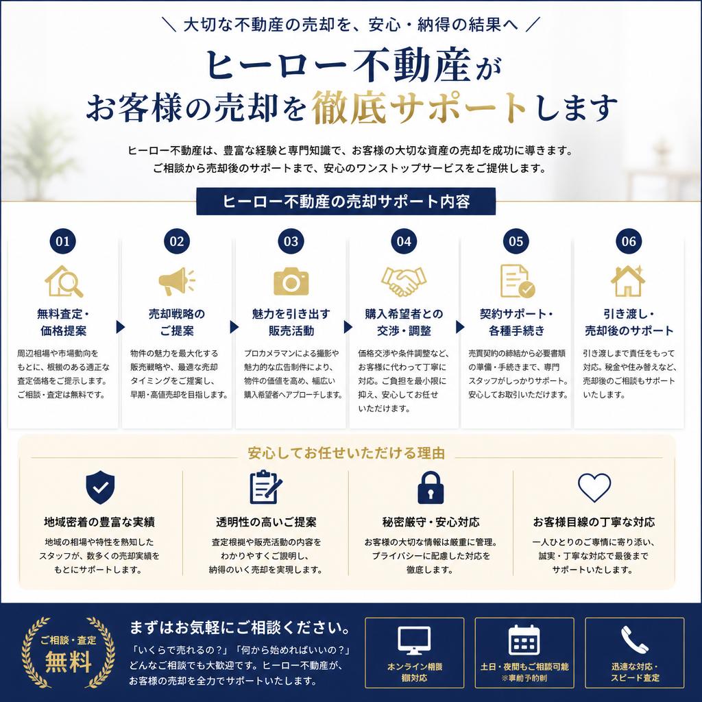 4. ヒーロー不動産のサポート内容