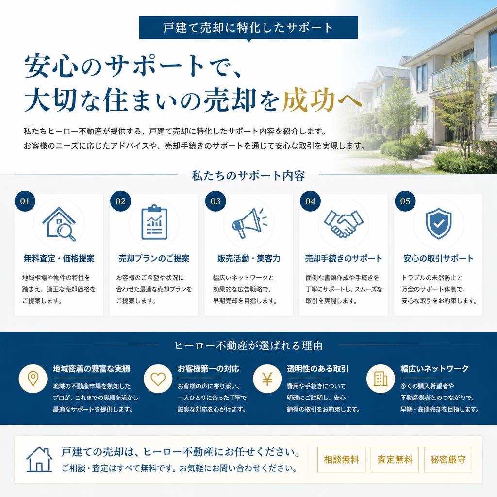 ヒーロー不動産のサポート内容
