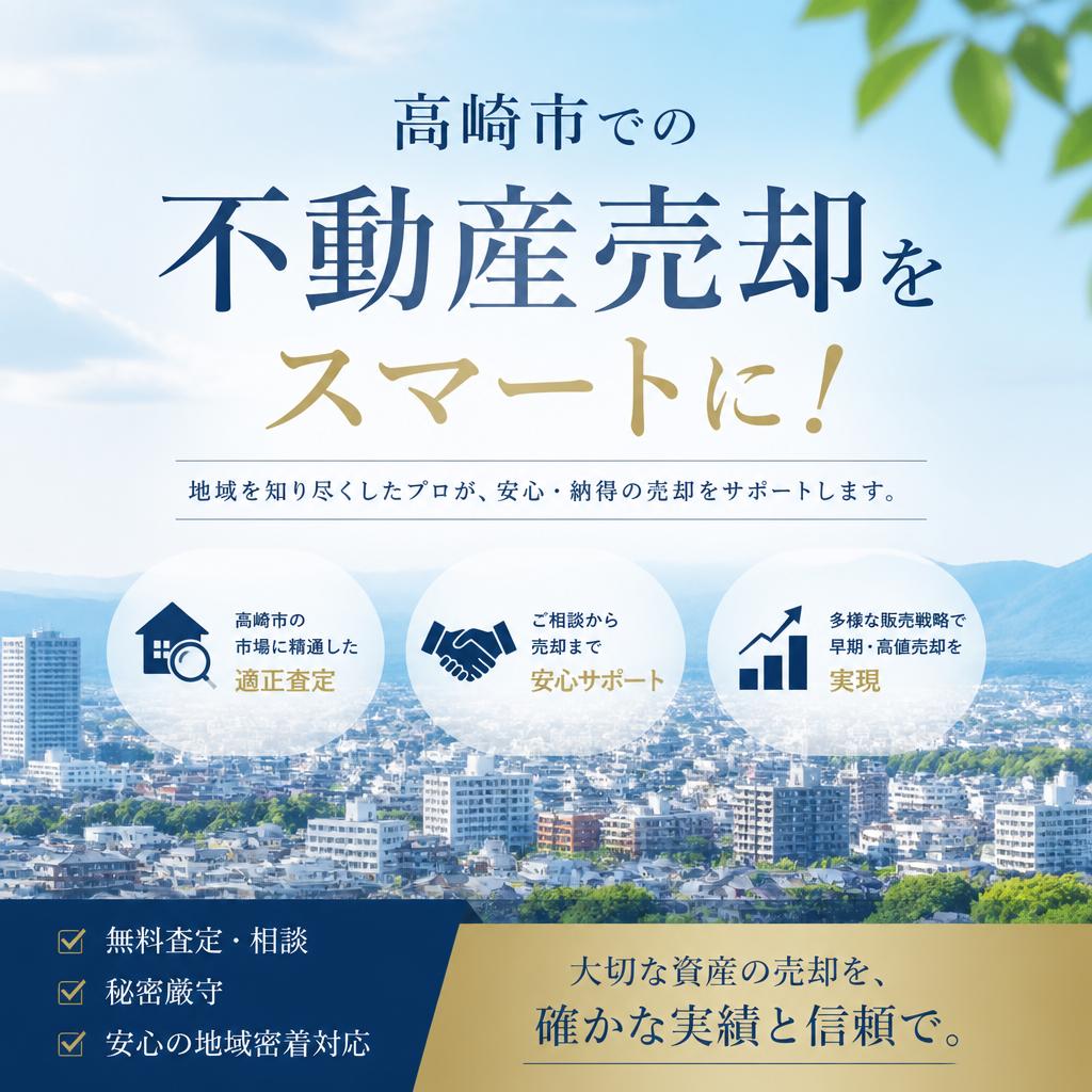 高崎市での不動産売却をスマートに！