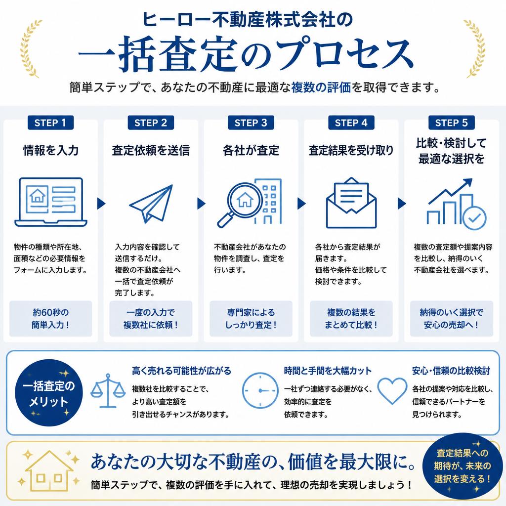 一括査定の流れ