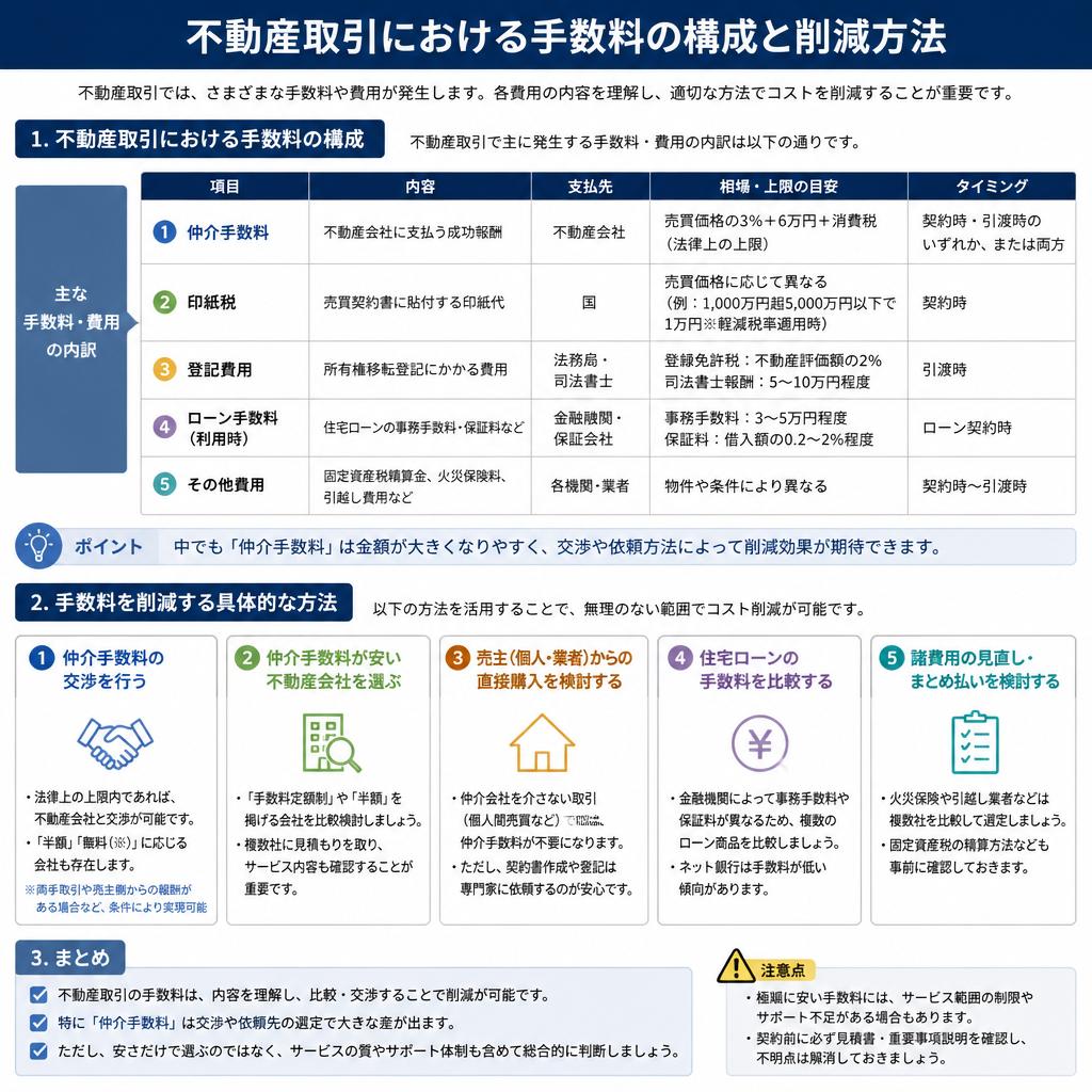 住宅売却時の手数料の仕組み