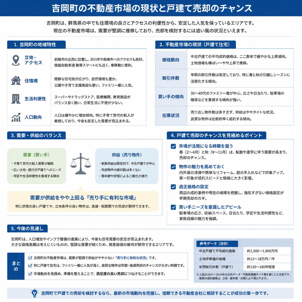 吉岡町の不動産市場の現状
