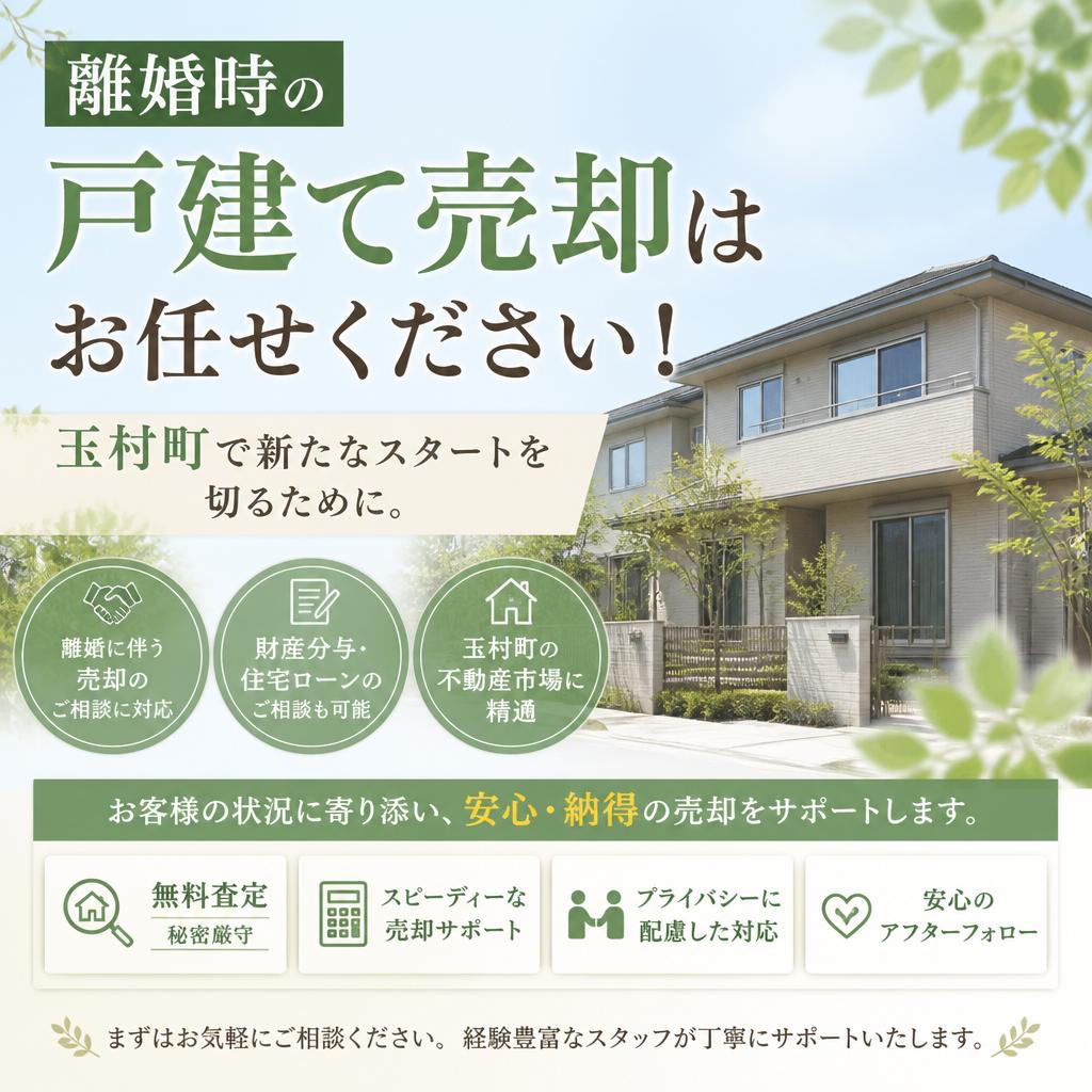 離婚時の戸建て売却はお任せください！玉村町で新たなスタートを切るために。