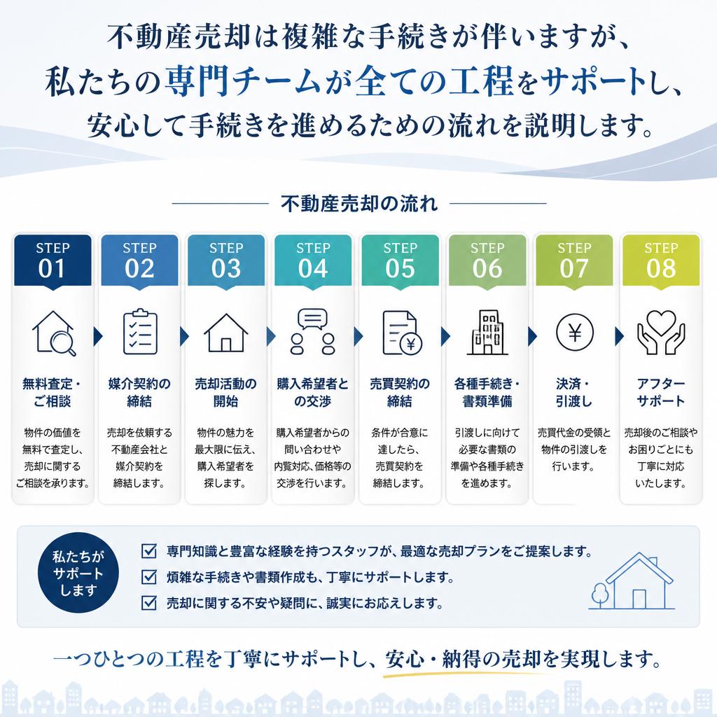 ストレスフリーな売却手続きの流れ