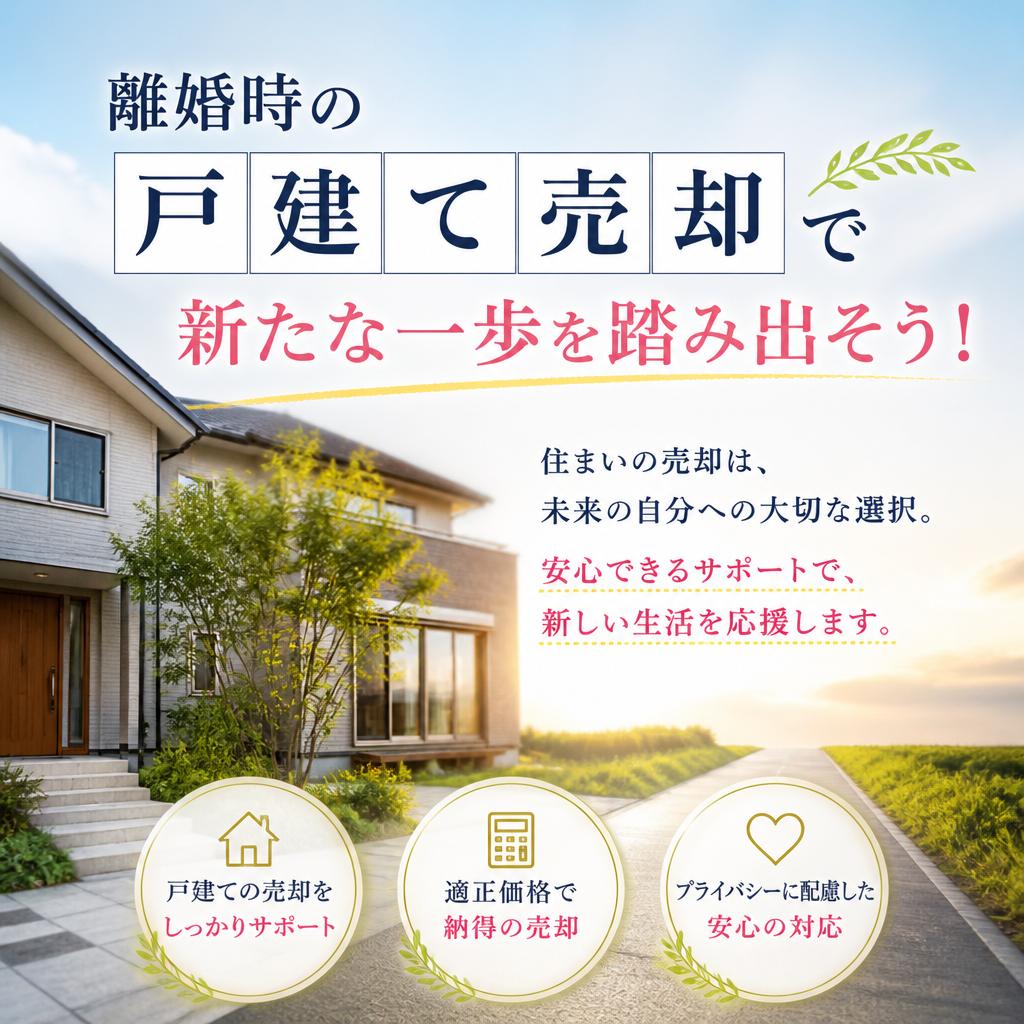 離婚時の戸建て売却で新たな一歩を踏み出そう！