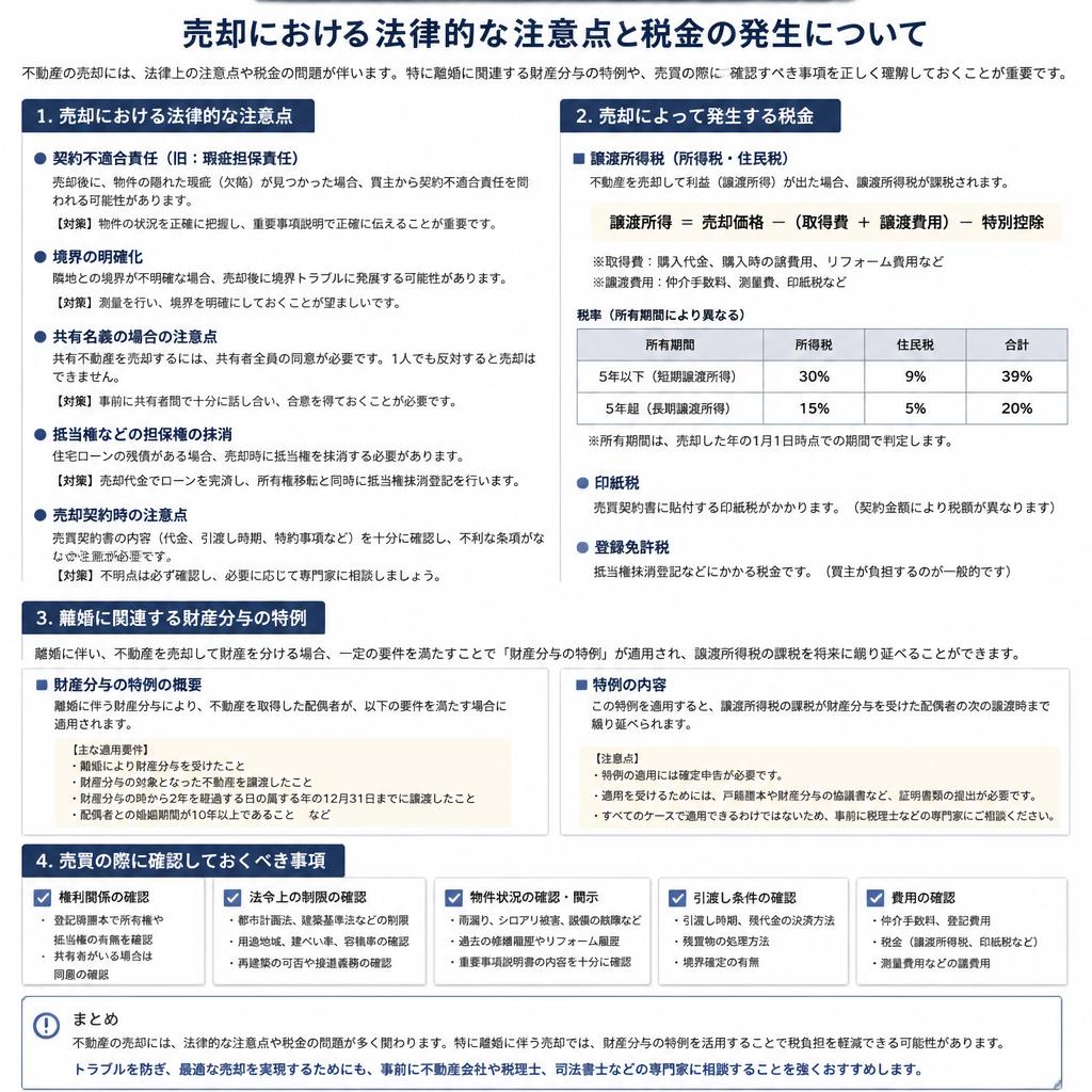 注意すべき法律と税金