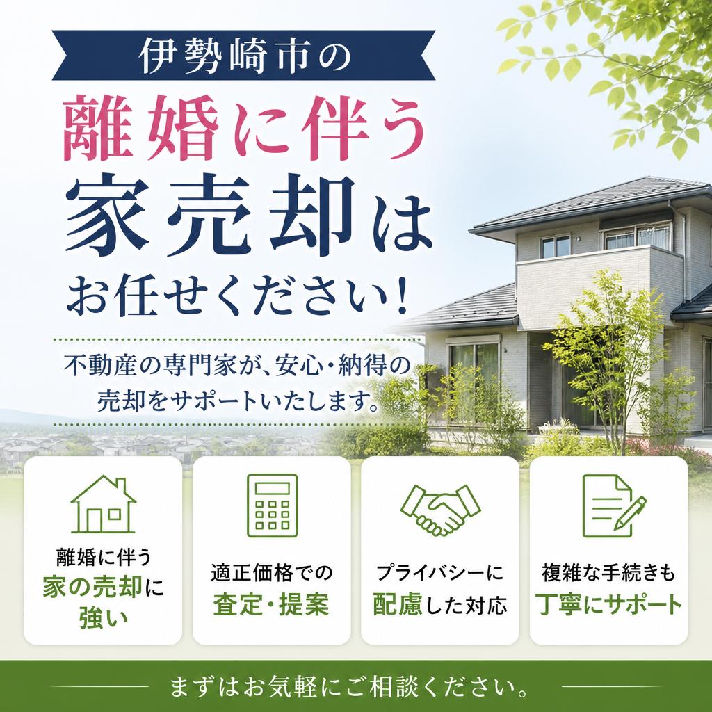 伊勢崎市の離婚に伴う家売却はお任せください！