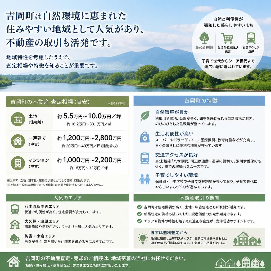 吉岡町の不動産市場の現状