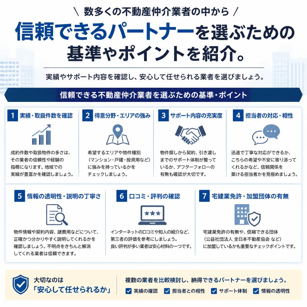 信頼できる不動産仲介サービスの選び方