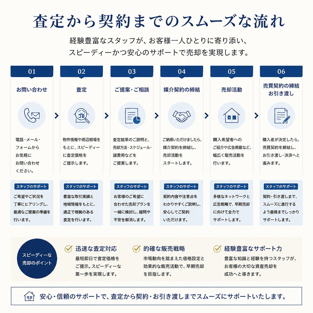 スムーズな査定から契約までの流れ