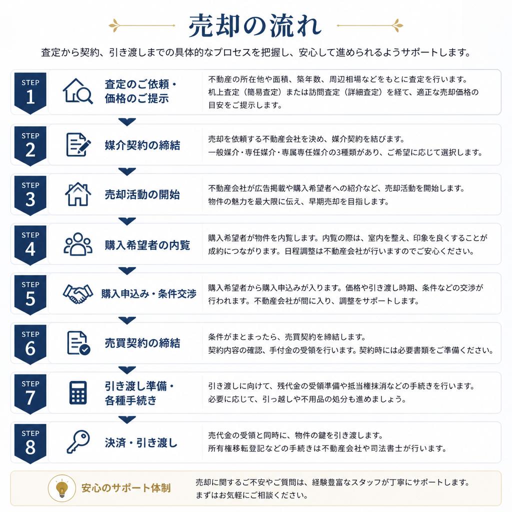 売却の流れを詳しく解説