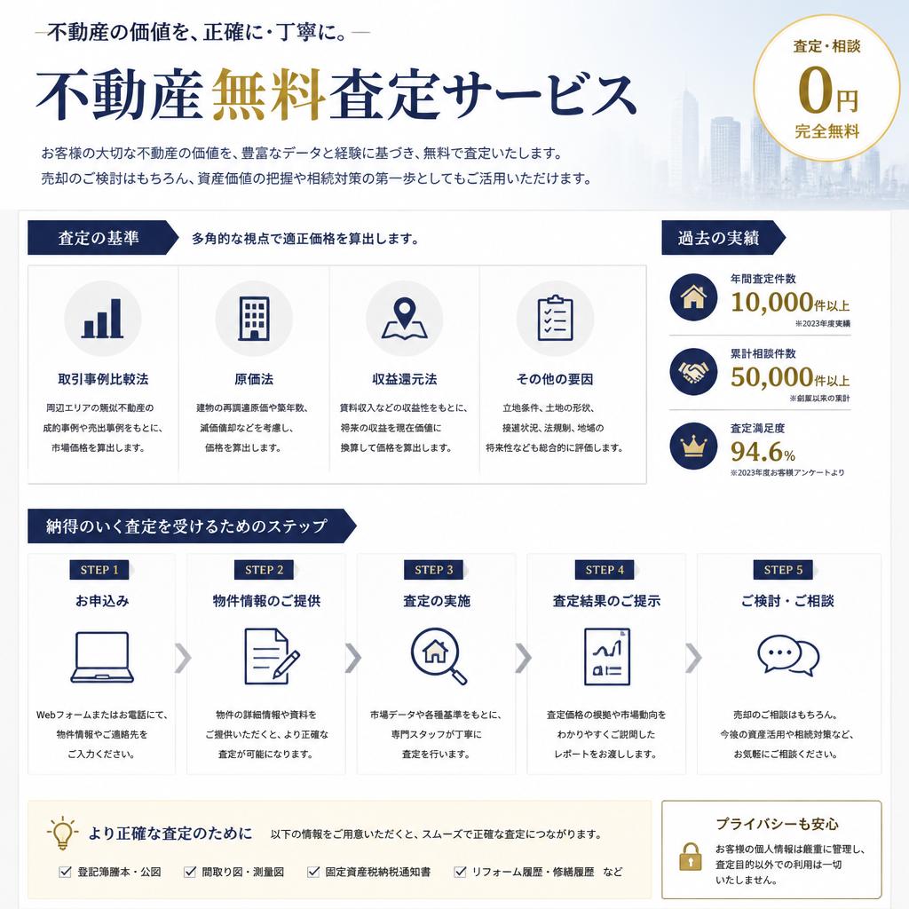 無料査定サービスのご案内