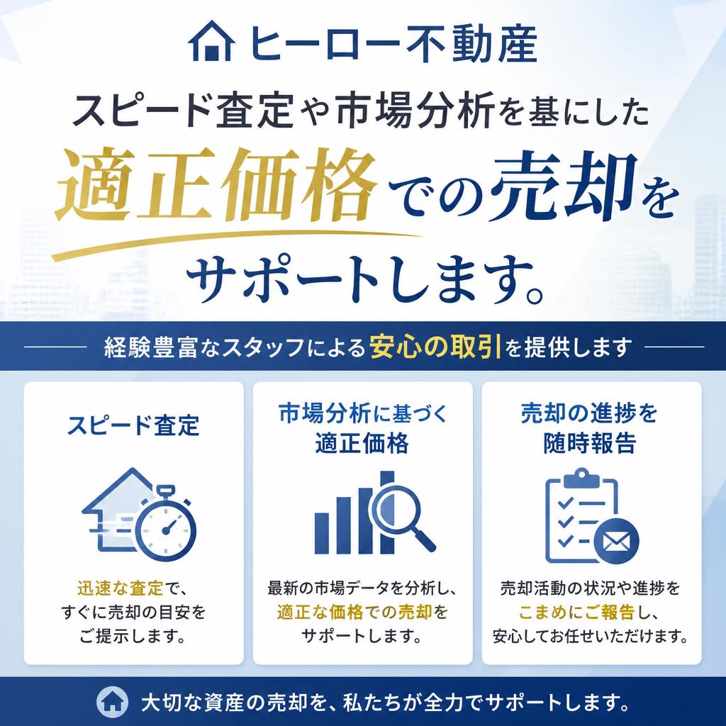ヒーロー不動産の戸建て売却サポート