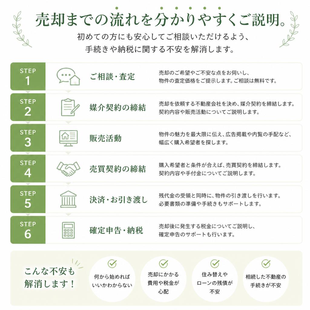 売却のステップと流れ
