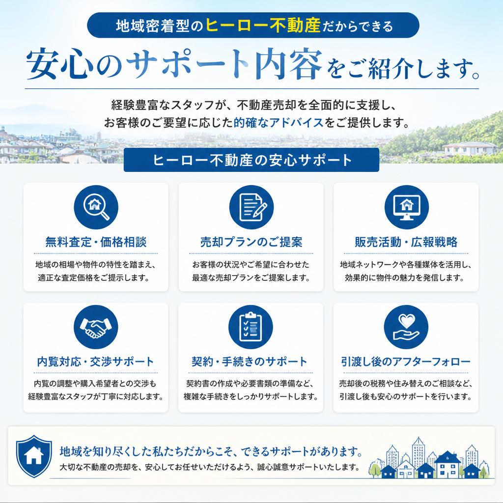 ヒーロー不動産の強みとサポート内容