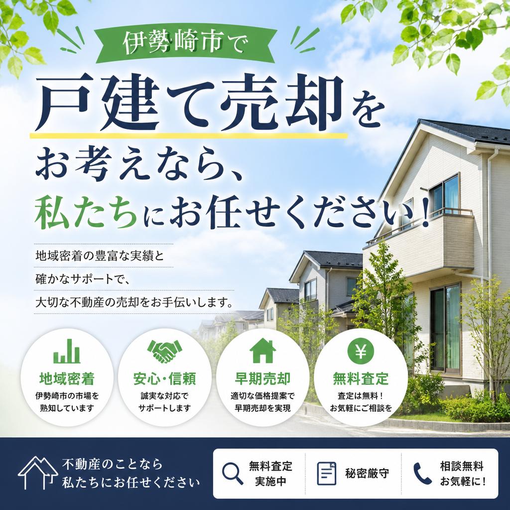 伊勢崎市で戸建て売却をお考えなら、私たちにお任せください！