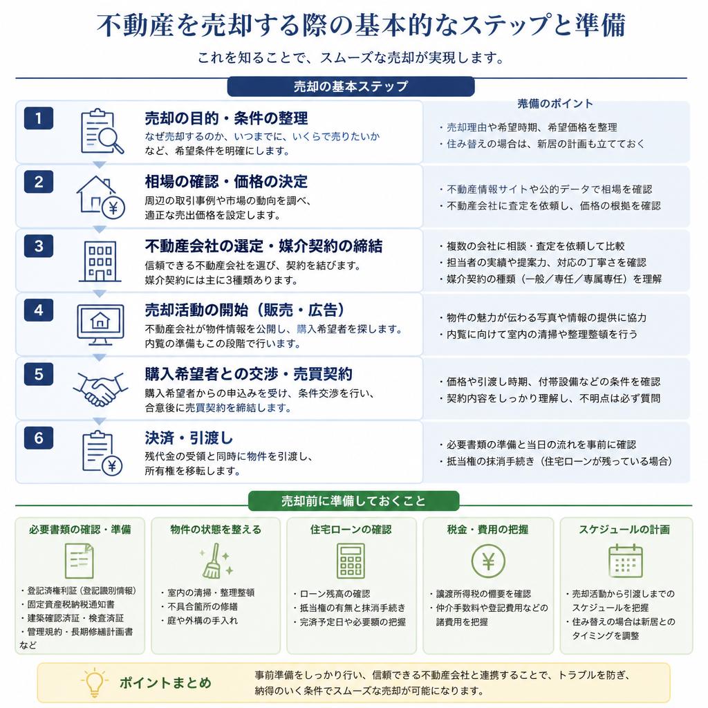 家売却のステップと必要な準備