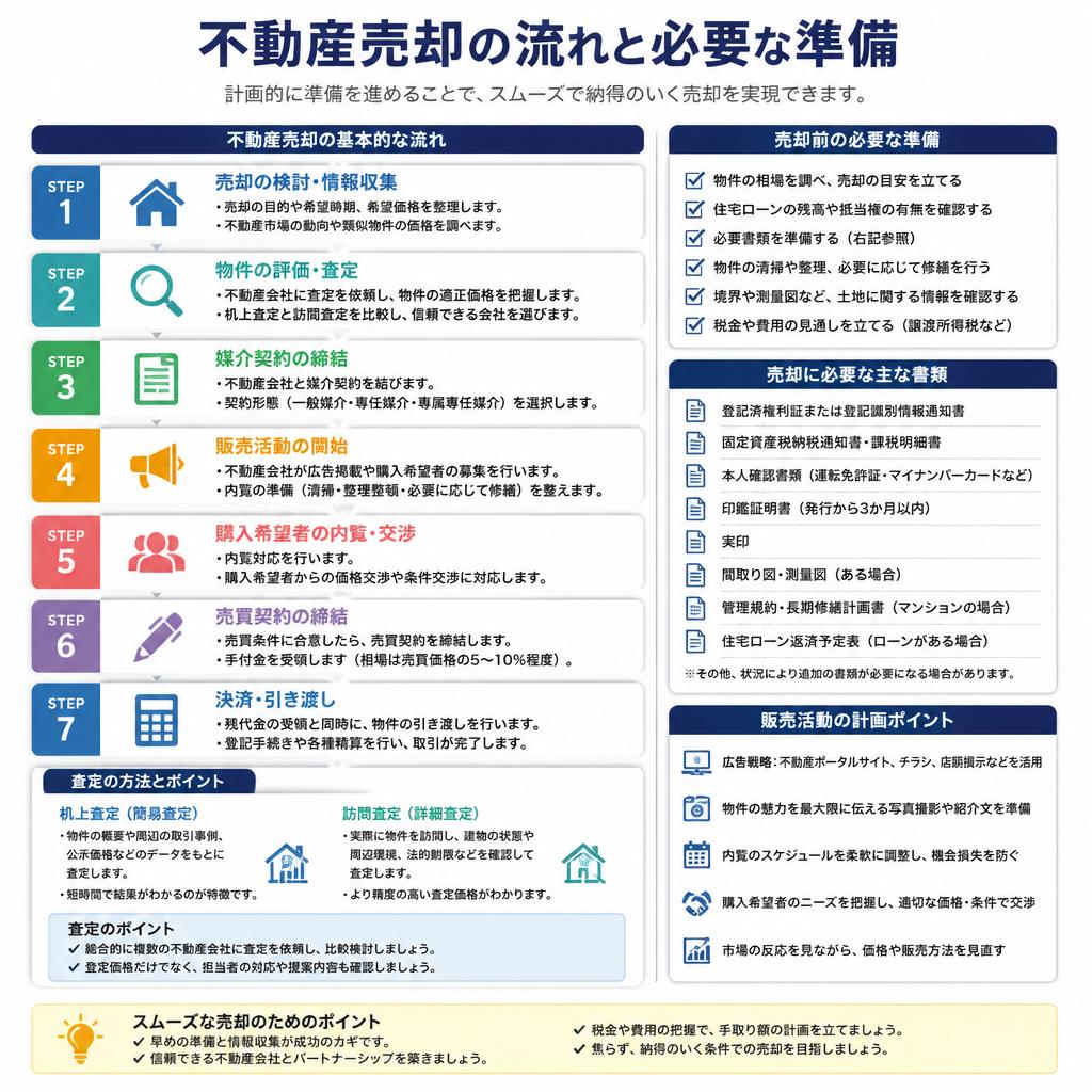売却に向けた準備とステップ