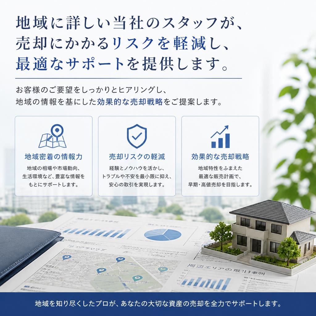 地域密着のサポートで安心の売却を実現