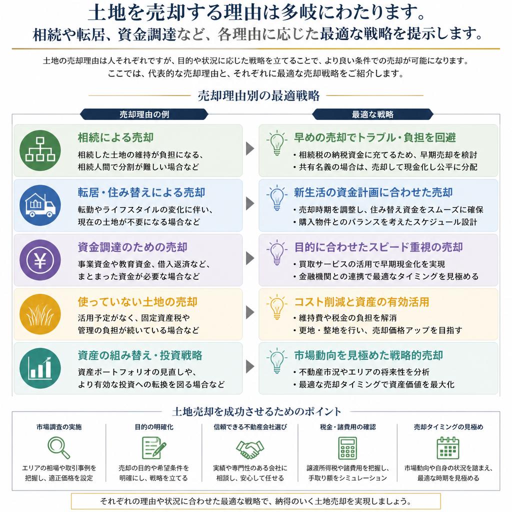 土地売却の一般的な理由とは？