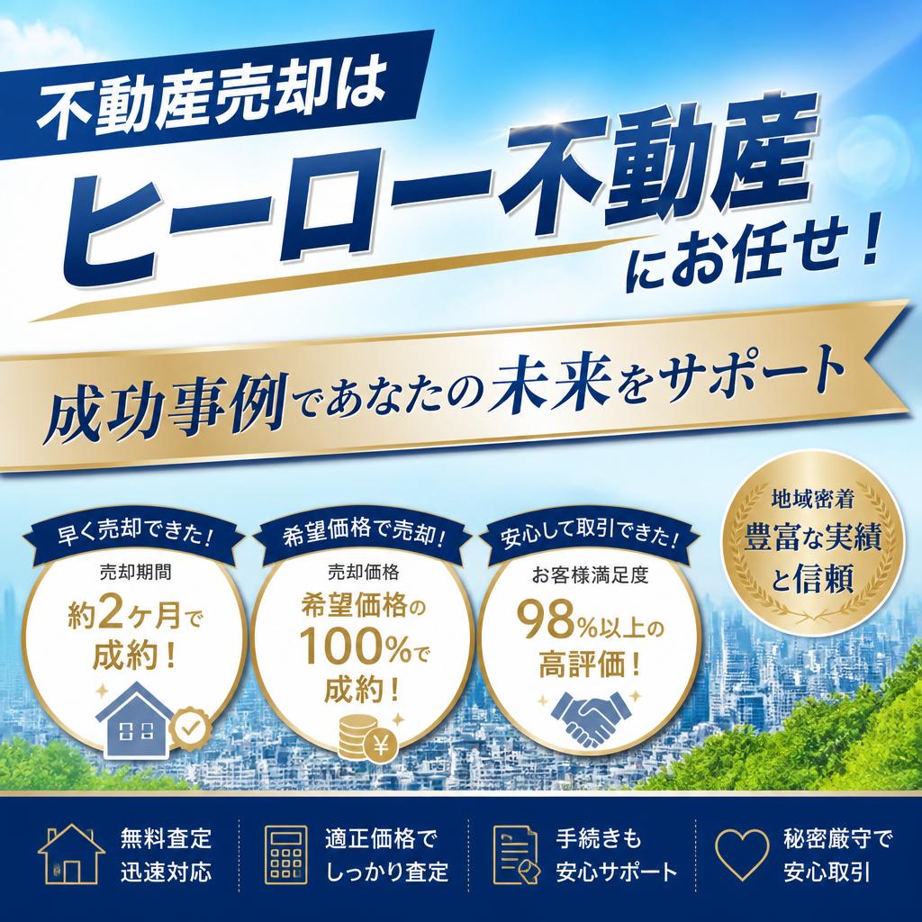 不動産売却はヒーロー不動産にお任せ！成功事例であなたの未来をサポート