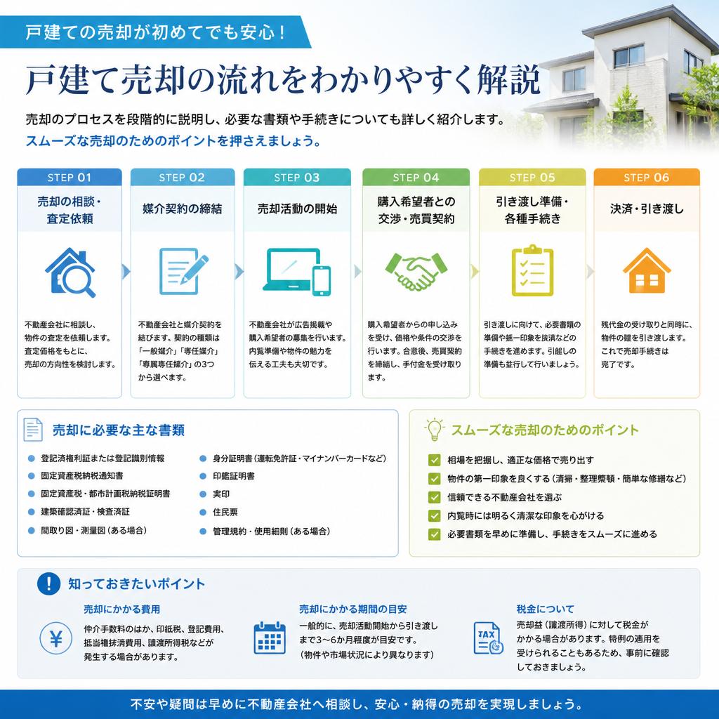 戸建て売却のための具体的ステップ