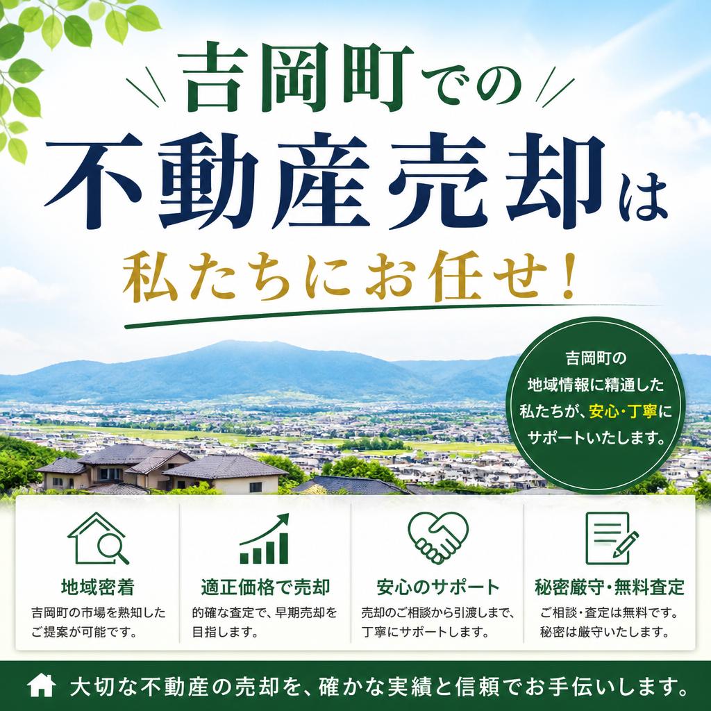 吉岡町での不動産売却は私たちにお任せ！