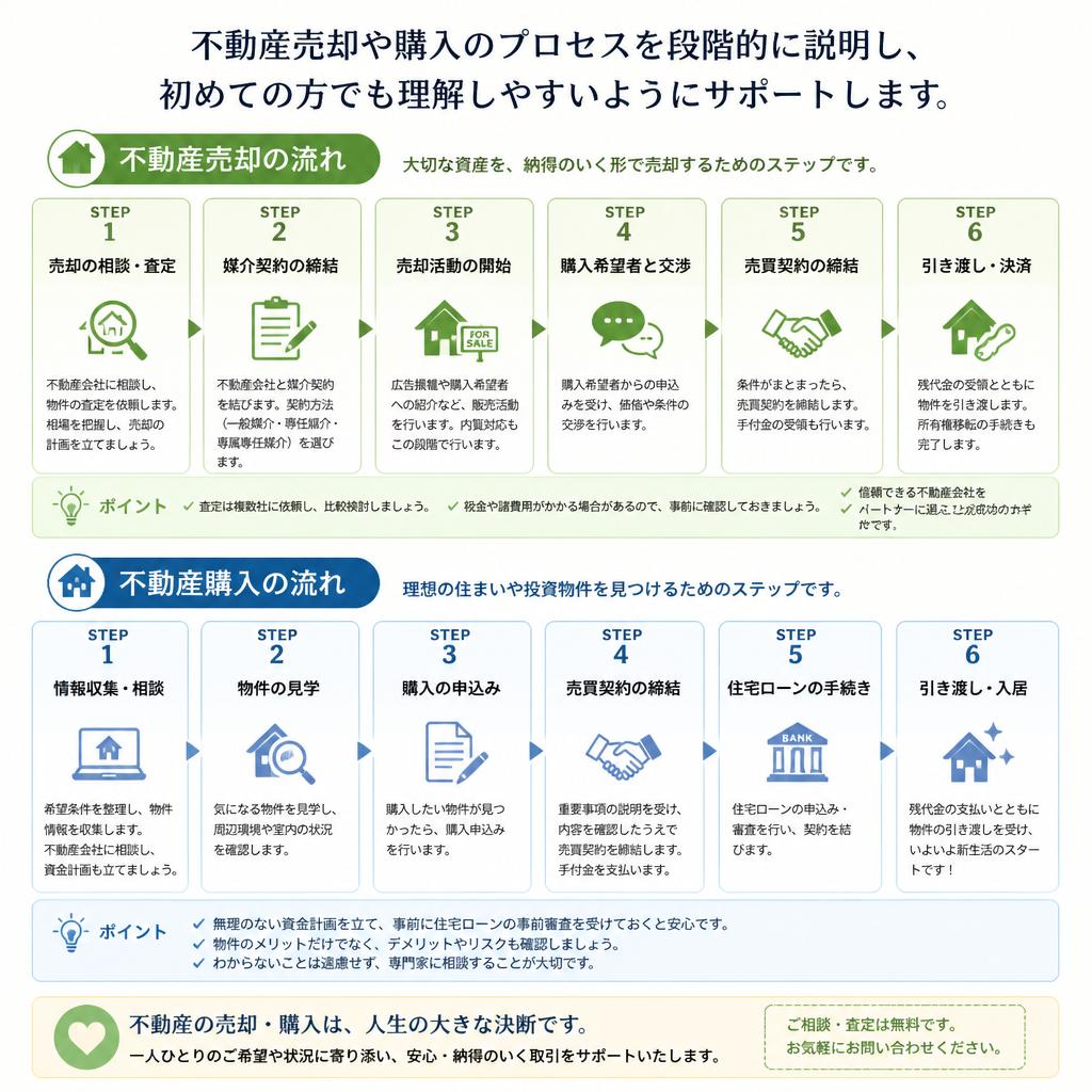 売却・売買の流れ