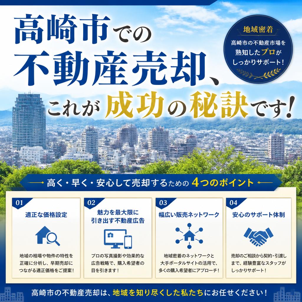 高崎市での不動産売却、これが成功の秘訣です！