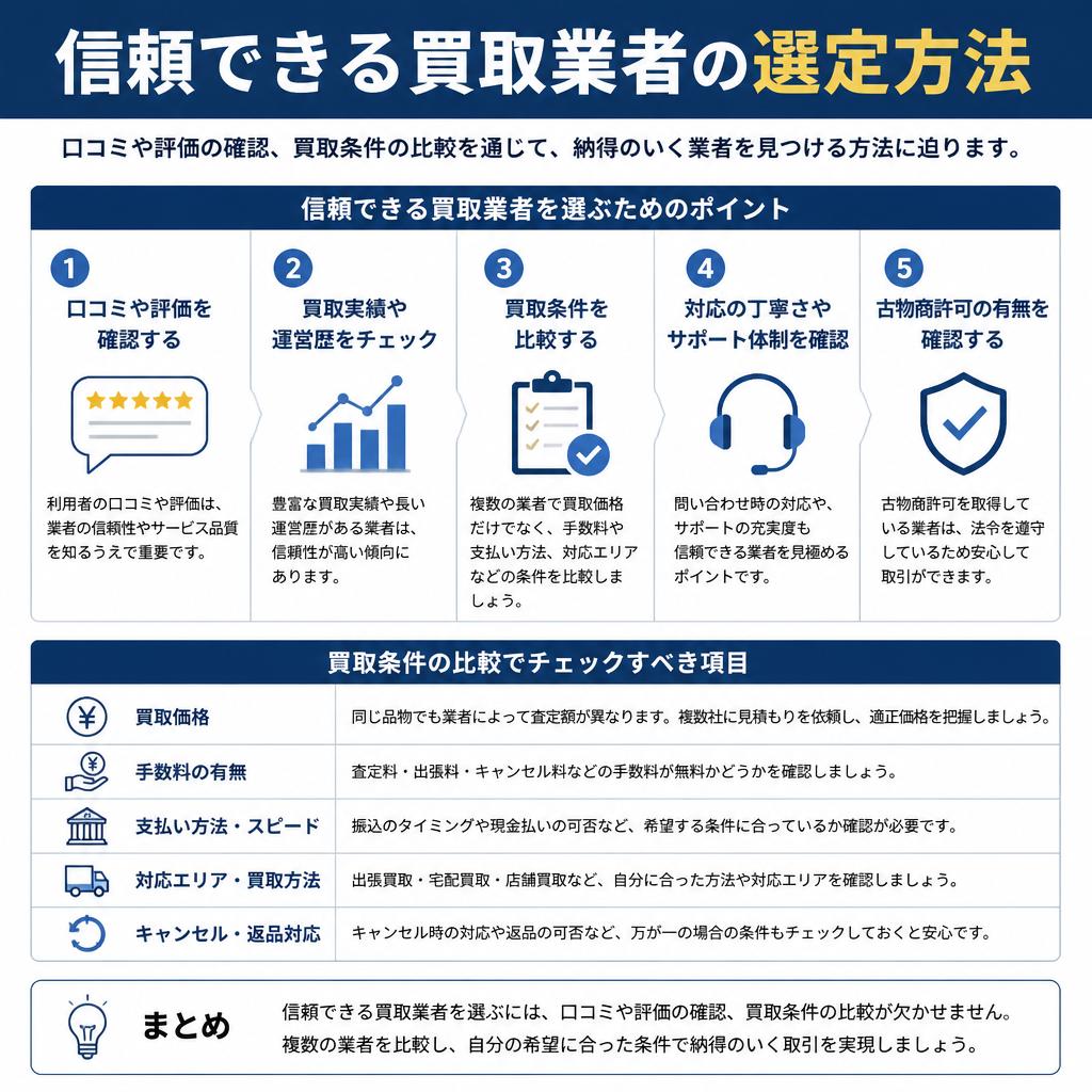 3. 買取業者の選び方