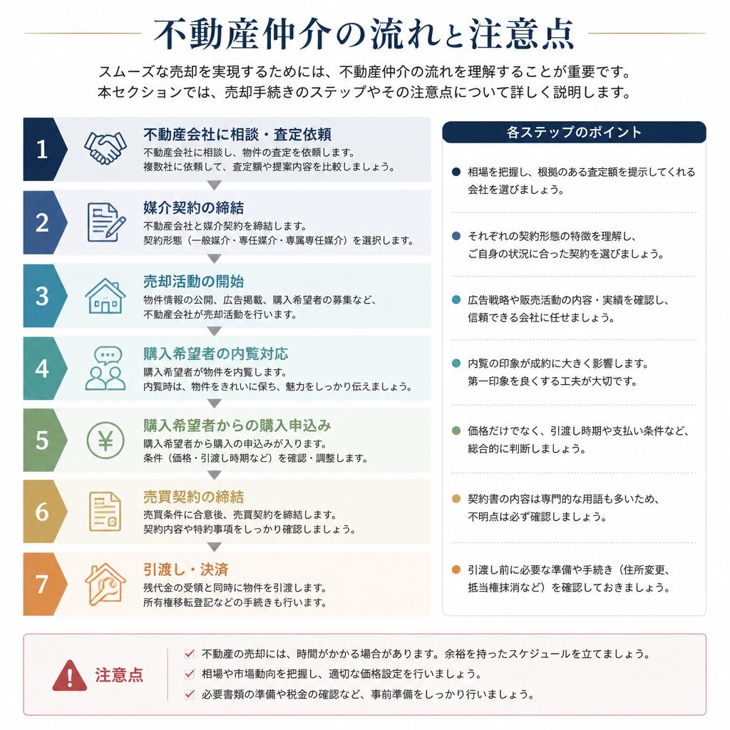 不動産仲介の流れと注意点