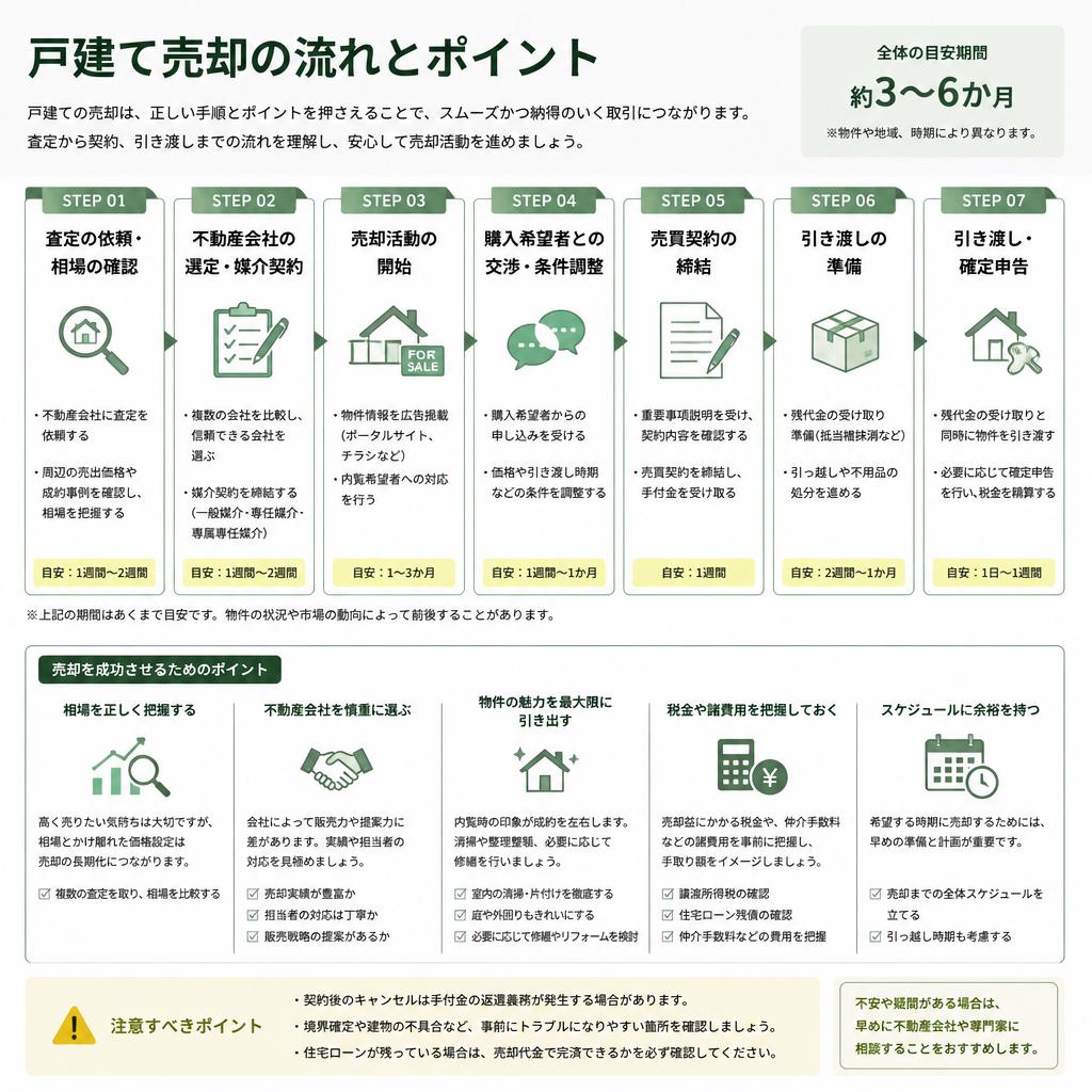 戸建て売却の流れとポイント