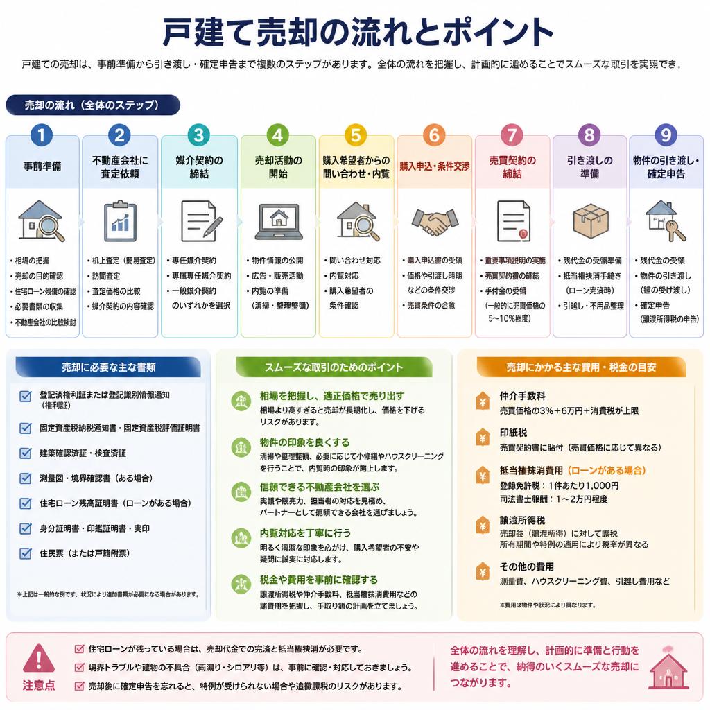 戸建て売却のステップ
