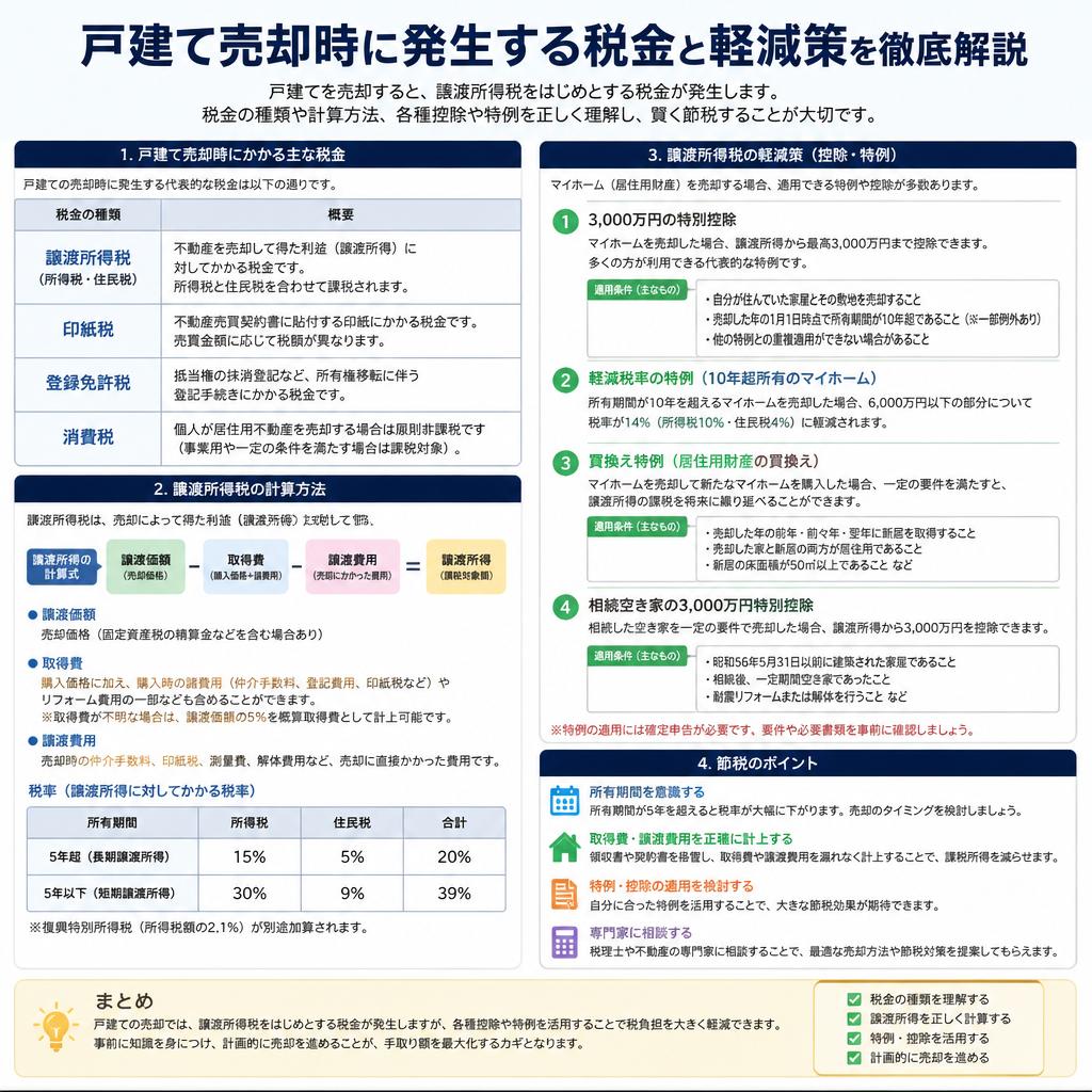 税金軽減のための重要ポイント