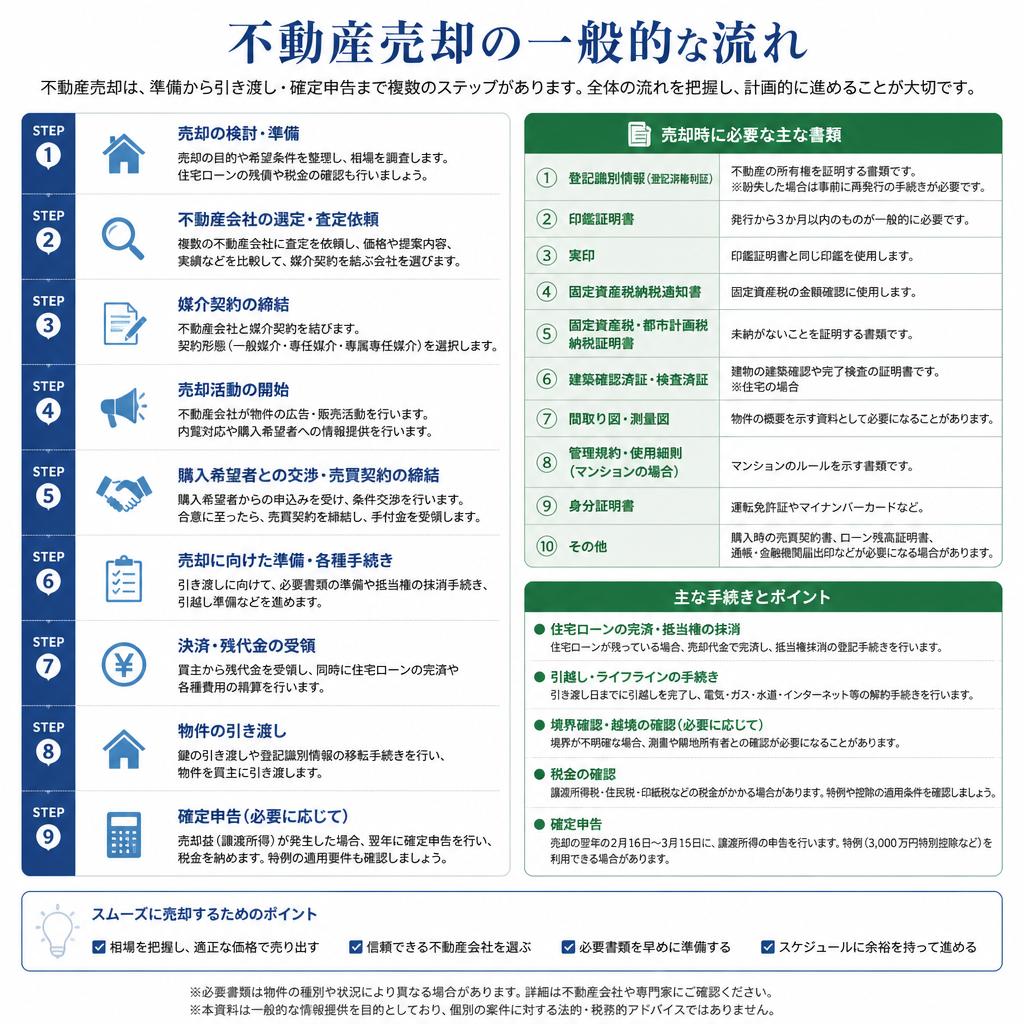 売却の流れと必要な書類