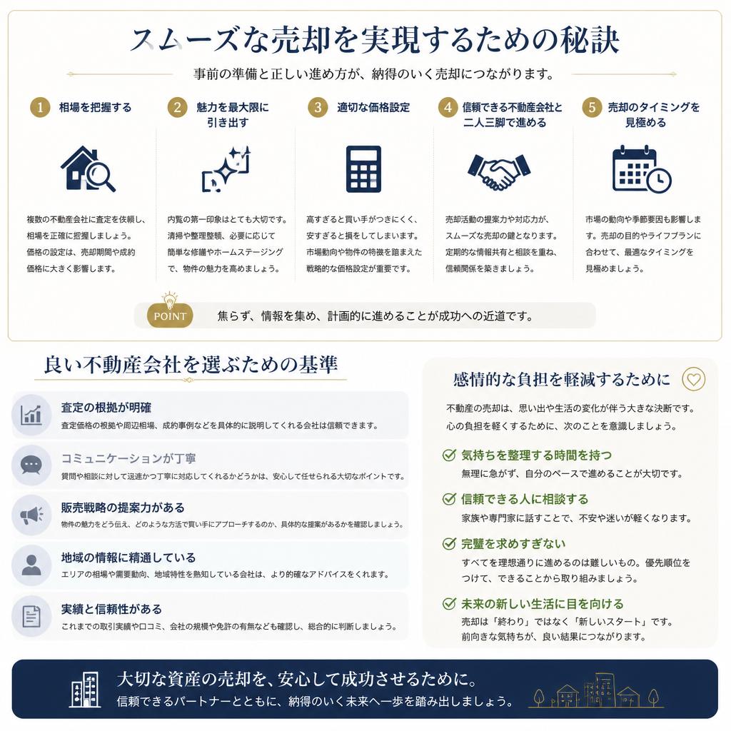 安心・迅速な売却を進めるためのヒント