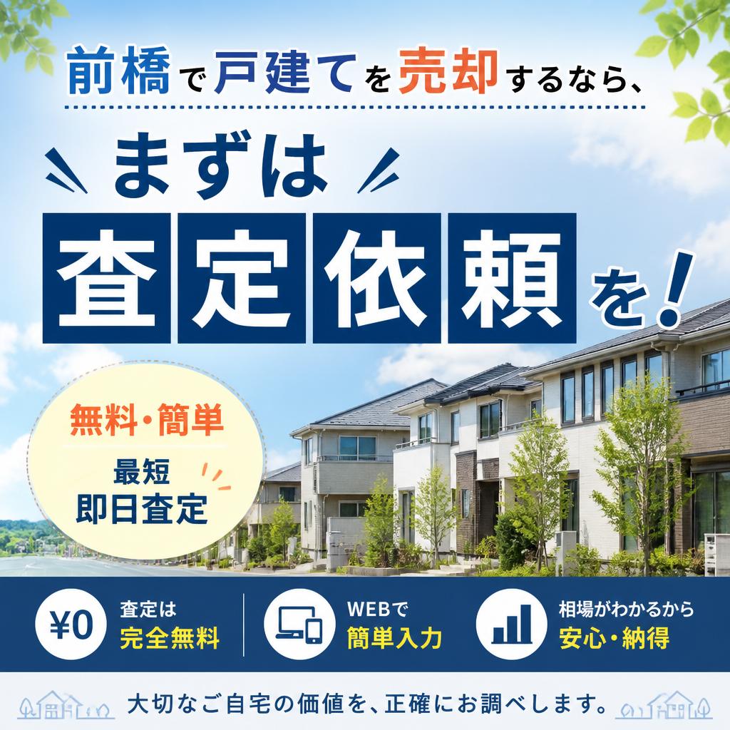 前橋で戸建てを売却するなら、まずは査定依頼を！