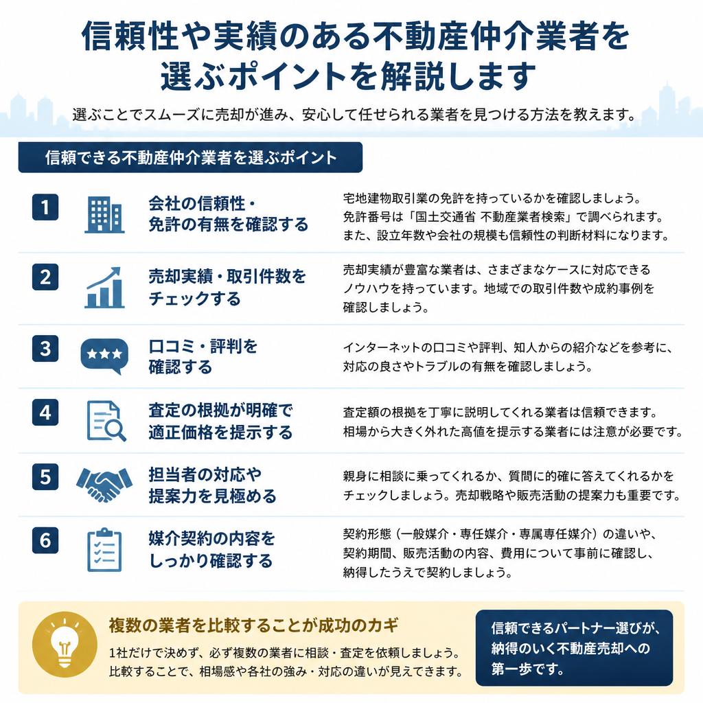 信頼できる不動産仲介業者の選び方