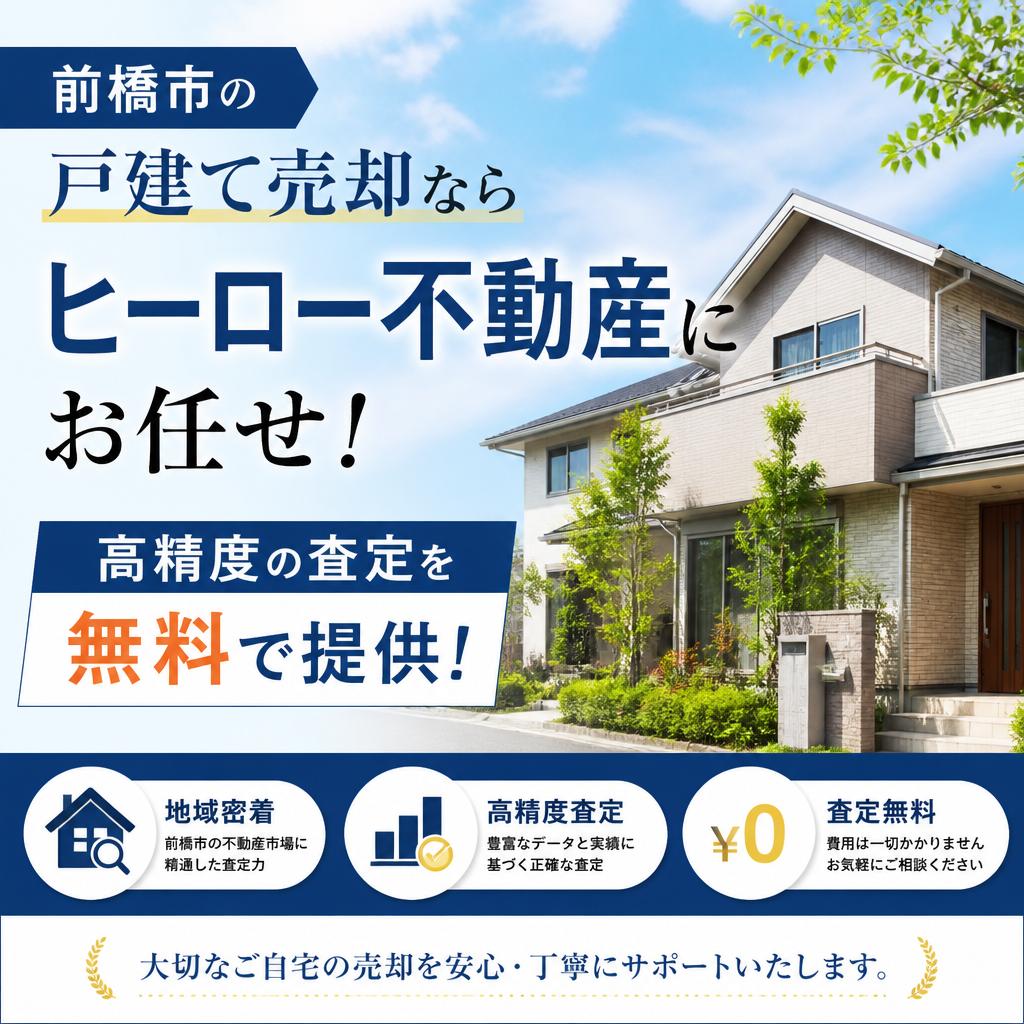 前橋市の戸建て売却ならヒーロー不動産にお任せ！高精度の査定を無料で提供！