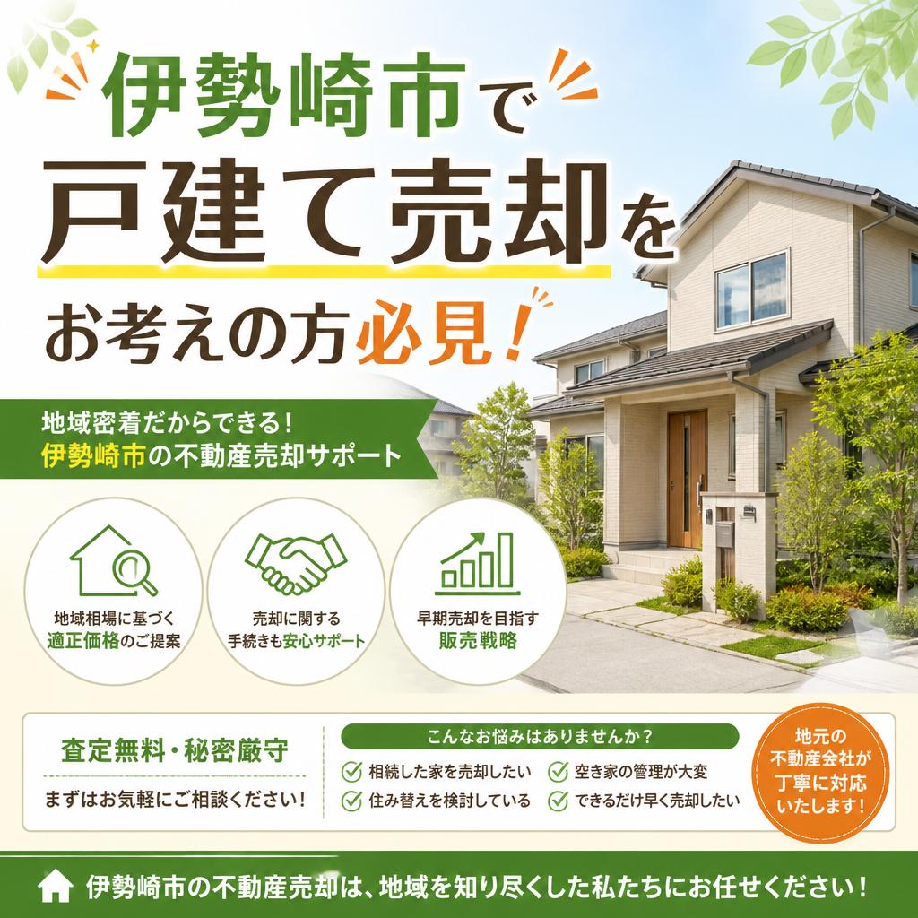 伊勢崎市で戸建て売却をお考えの方必見！
