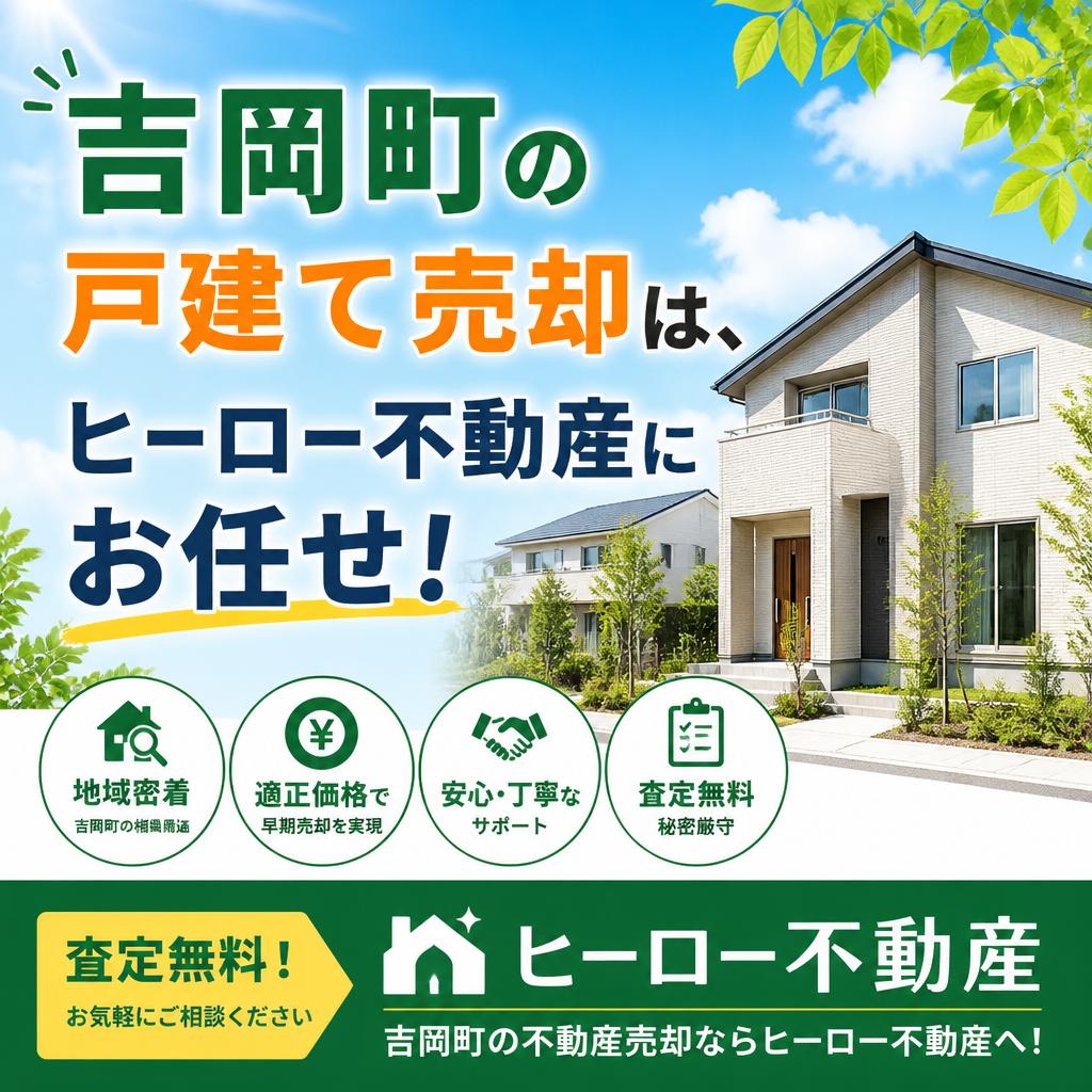 吉岡町の戸建て売却は、ヒーロー不動産にお任せ！