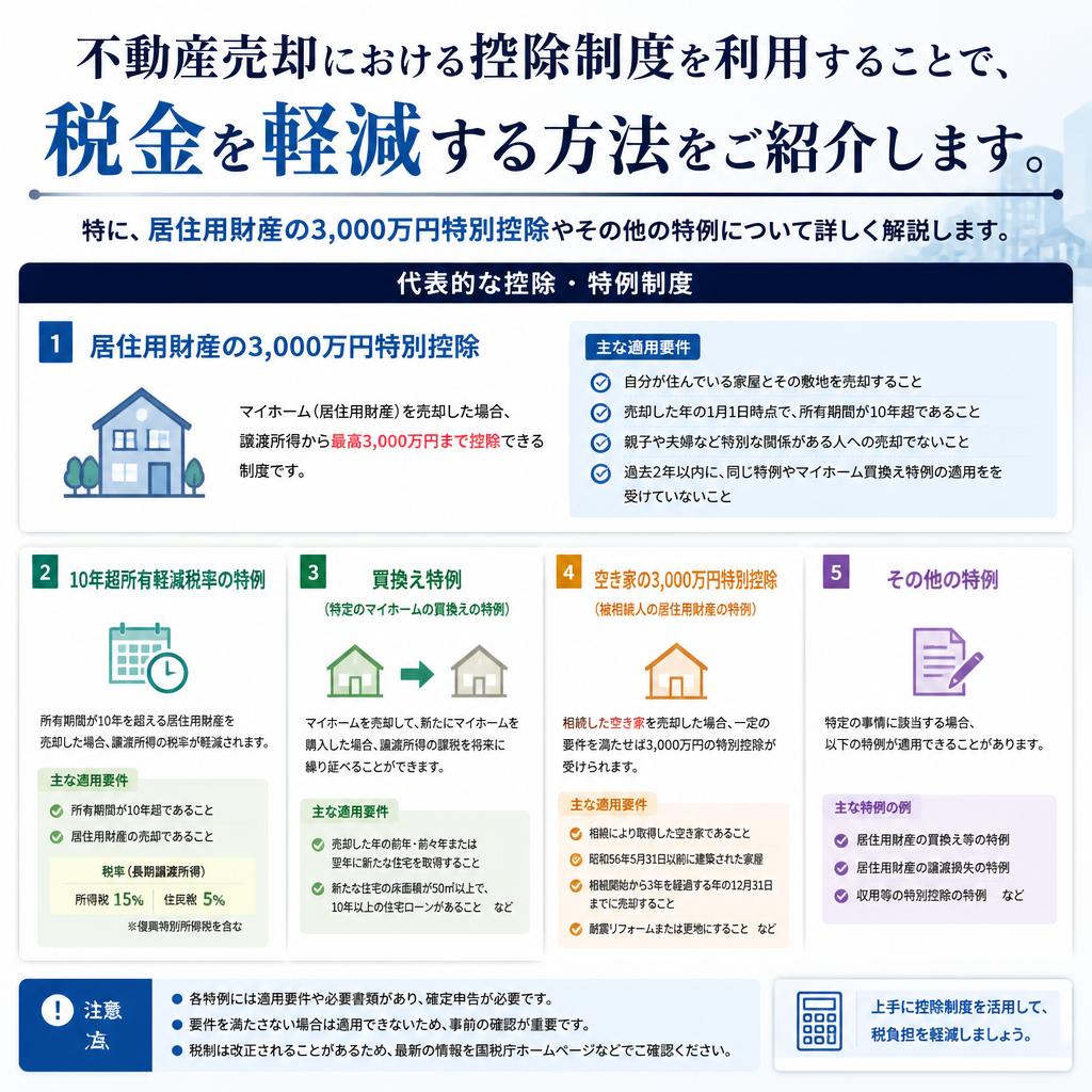 適用される控除と軽減策