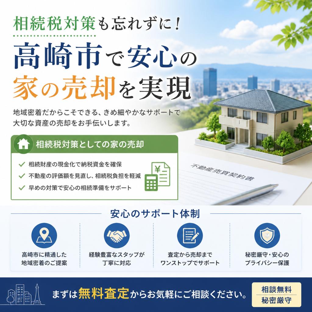 相続税対策も忘れずに！高崎市で安心の家の売却を実現